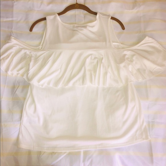 Ten Sixty Sherman Ruffled Cold-Shoulder Top - Picture 2 of 8